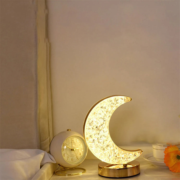 Lampada da tavolo a forma di luna