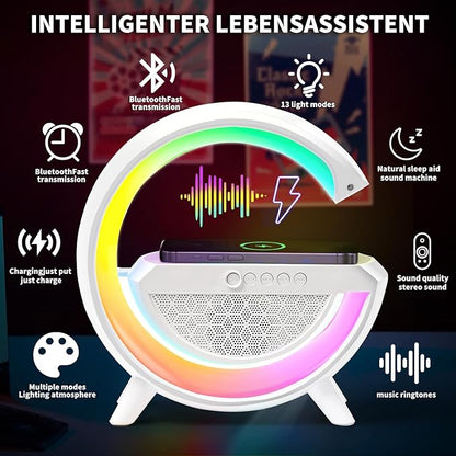 Sveglia ricarica Wireless RGB con Cassa Musica