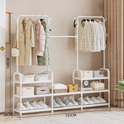 Scaffale scarpe con appendiabiti