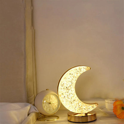Lampada da tavolo a forma di luna
