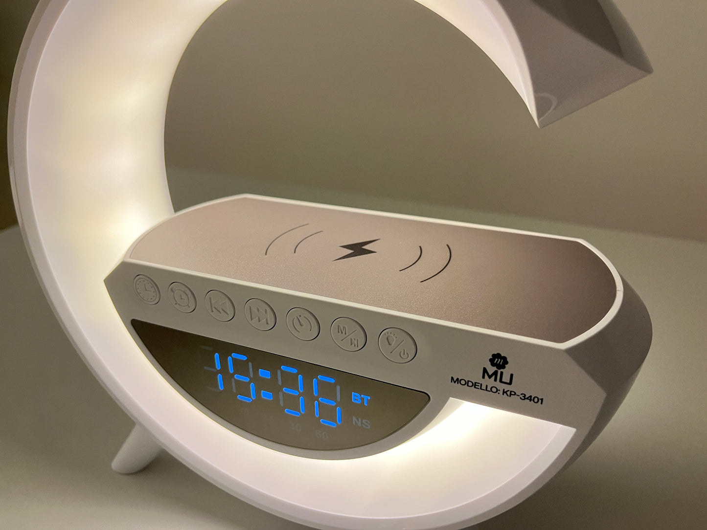 Sveglia ricarica Wireless RGB con Cassa Musica