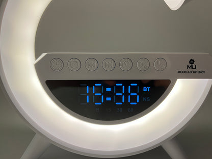 Sveglia ricarica Wireless RGB con Cassa Musica